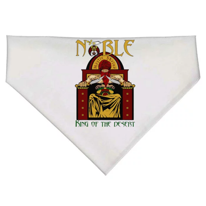 Noble Mystic Shrine King Of The Desert Shriner Fathers Day USA-Made Doggie Bandana