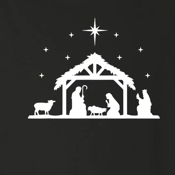 Nativity Manger Scene Baby Jesus Birth Of Christ Christmas Toddler Long Sleeve Shirt