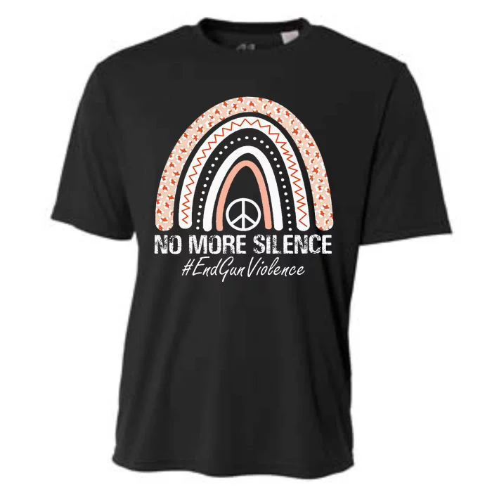 No More Silence End Gun Violence Awareness Month Orange Cooling Performance Crew T-Shirt