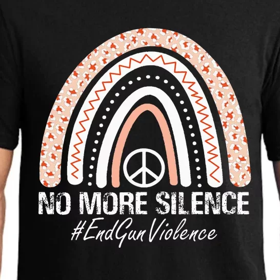 No More Silence End Gun Violence Awareness Month Orange Pajama Set