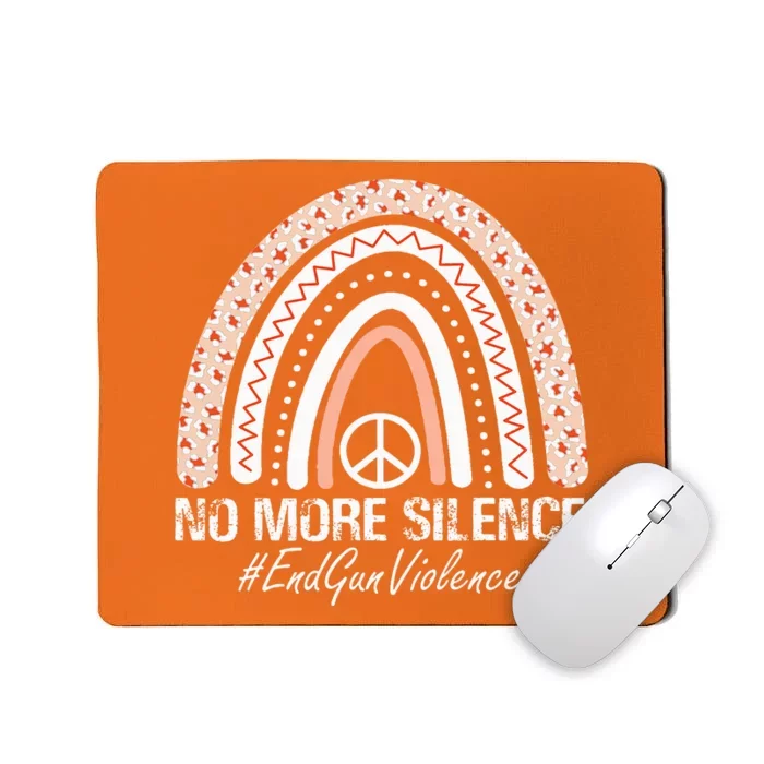 No More Silence End Gun Violence Awareness Month Orange Mousepad