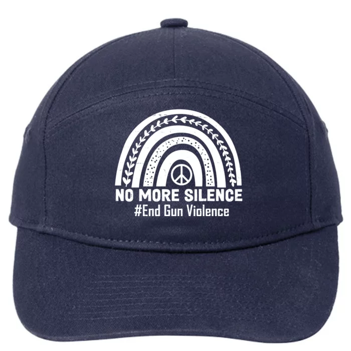 No More Silence End Gun Violence Peace Rainbow 7-Panel Snapback Hat