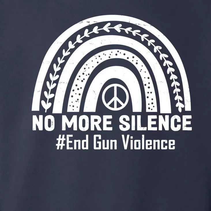 No More Silence End Gun Violence Peace Rainbow Toddler Hoodie