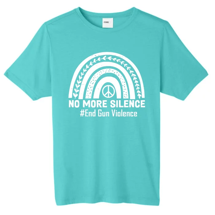 No More Silence End Gun Violence Peace Rainbow ChromaSoft Performance T-Shirt