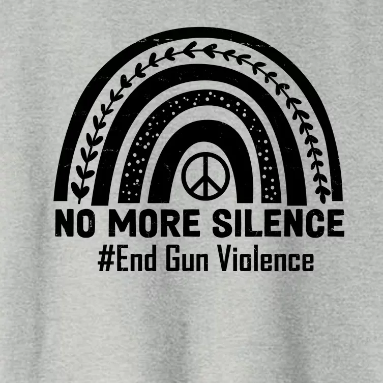 No More Silence End Gun Violence Peace Rainbow Women's Crop Top Tee