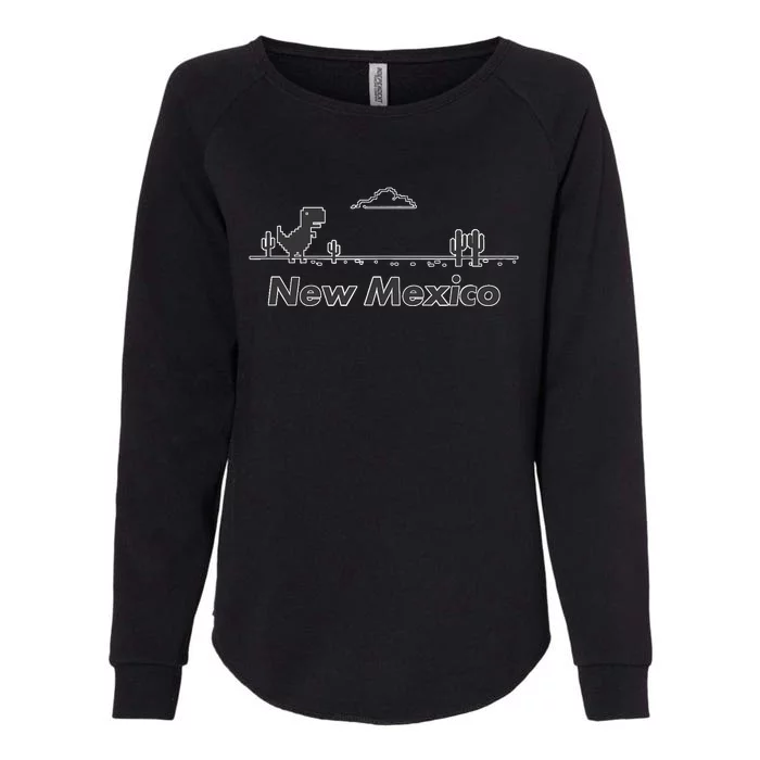 New Mexico State Dinosaur Design Womens California Wash Sweatshirt