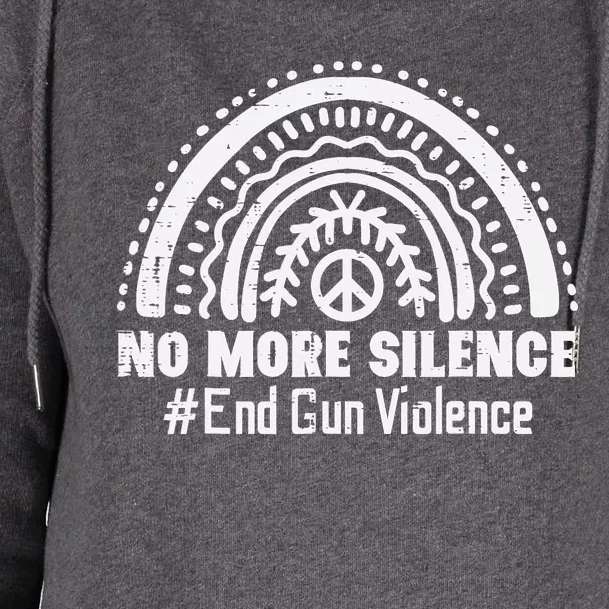 No More Silence End Gun Violence Awareness Month Orange Womens Funnel Neck Pullover Hood