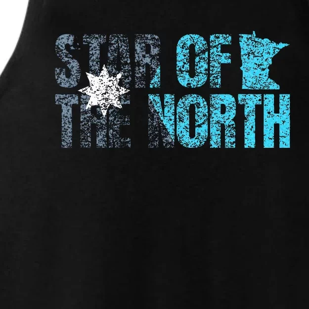 New Minnesota State Flag Mn Star Of The North Map Ladies Tri-Blend Wicking Tank