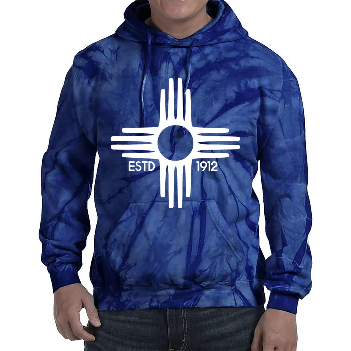 New Mexico State Flag Zia Symbol Tie Dye Hoodie