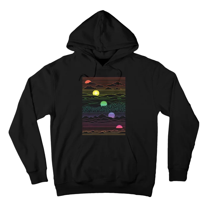 New Mexico State Zia Landscape Line Art Design Hoodie