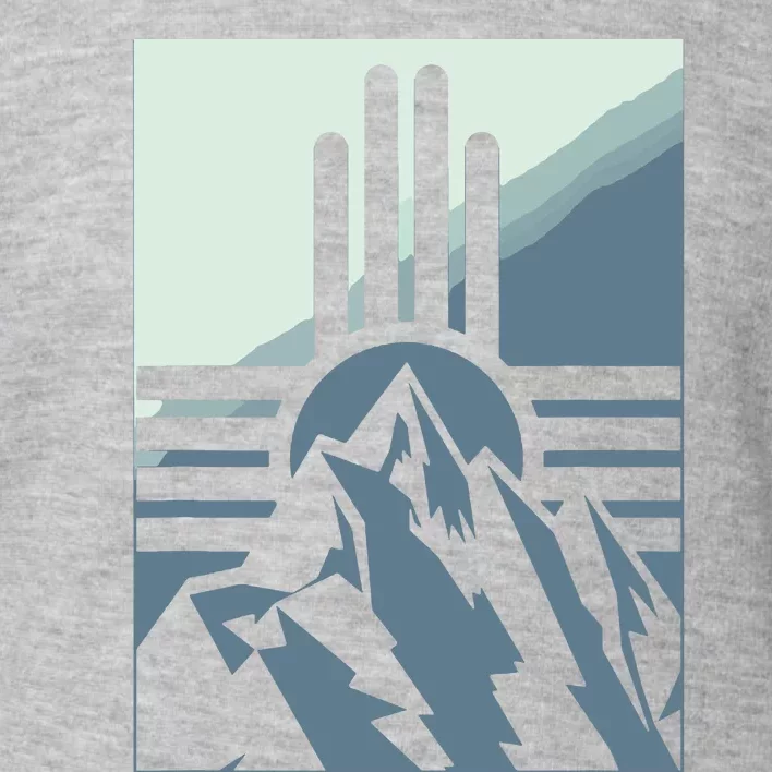 New Mexico State Zia Symbol And Mountains Graphic Design Toddler Sweatshirt