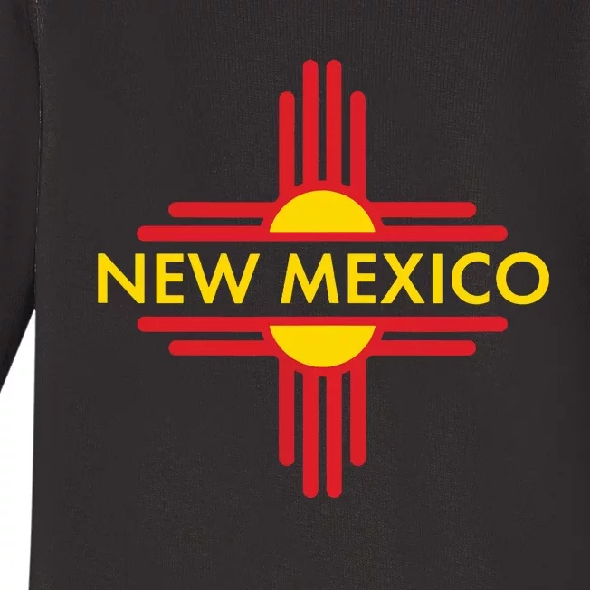 New Mexico State Zia Symbol Design Baby Long Sleeve Bodysuit