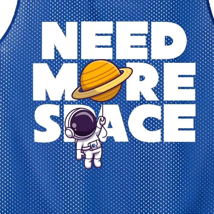 Need More Space Funny Astronaut Mesh Reversible Basketball Jersey Tank