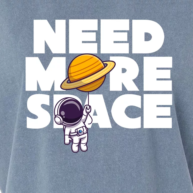 Need More Space Funny Astronaut Garment-Dyed Women's Muscle Tee