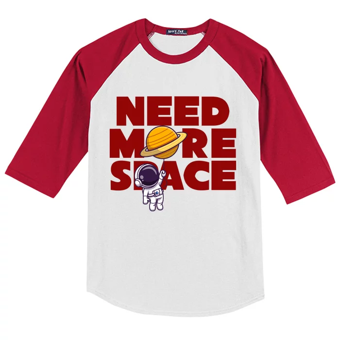 Need More Space Funny Astronaut Kids Colorblock Raglan Jersey