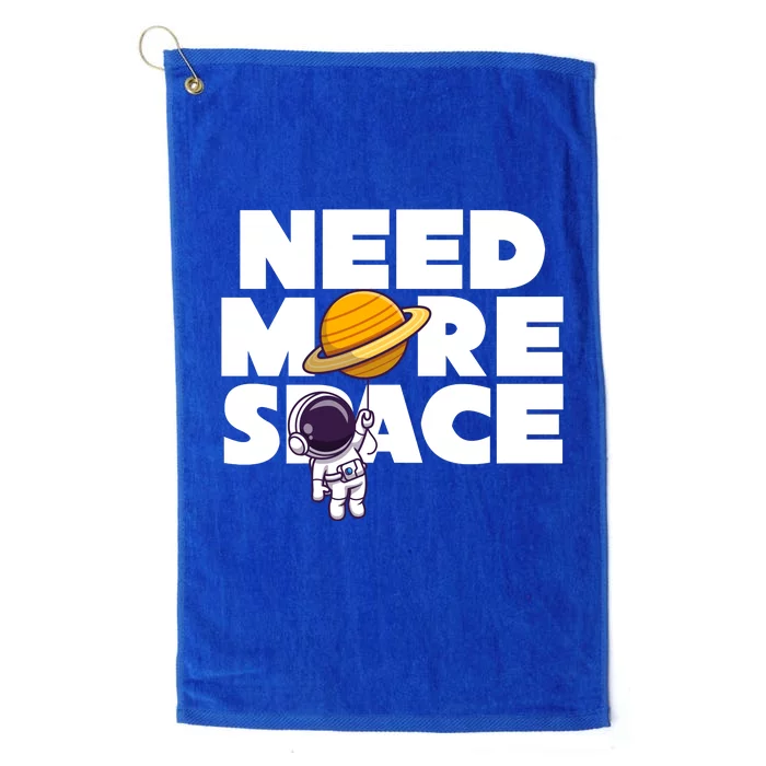 Need More Space Funny Astronaut Platinum Collection Golf Towel