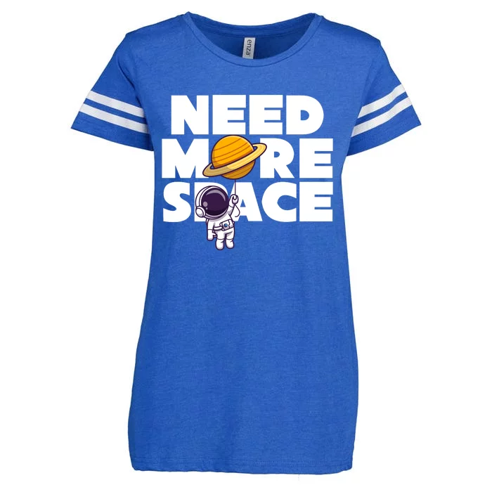 Need More Space Funny Astronaut Enza Ladies Jersey Football T-Shirt