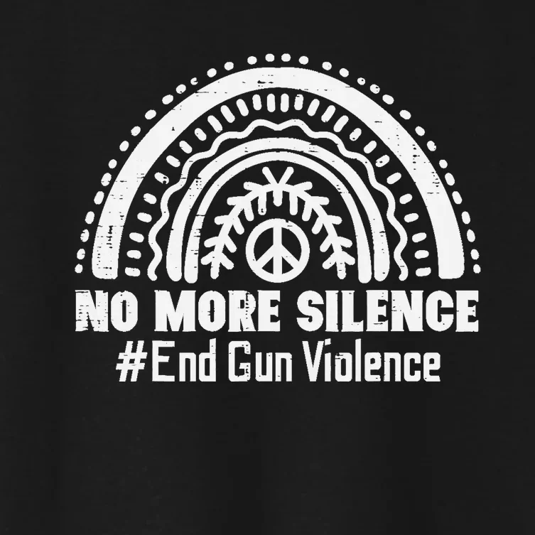 No More Silence End Gun Violence Awareness Month Orange Women's Crop Top Tee