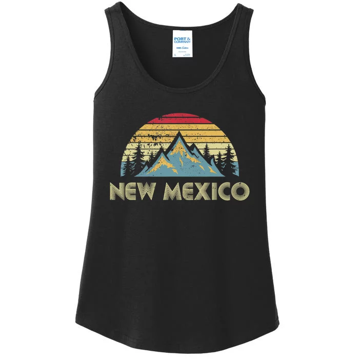 New Mexico Tee Retro Vintage Mountains Nature Hiking Shirt Ladies Essential Tank