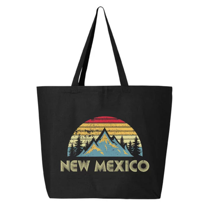 New Mexico Tee Retro Vintage Mountains Nature Hiking Shirt 25L Jumbo Tote