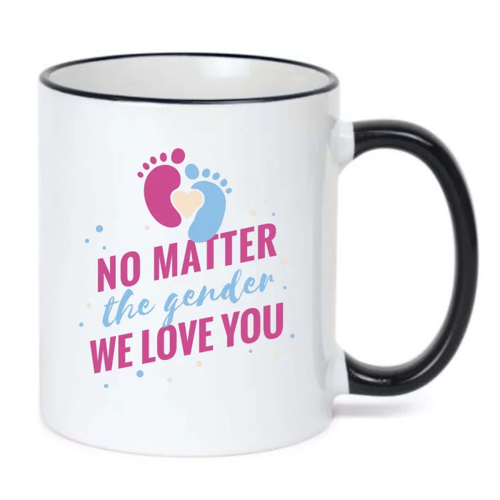 No Matter The Gender We Love You Black Color Changing Mug