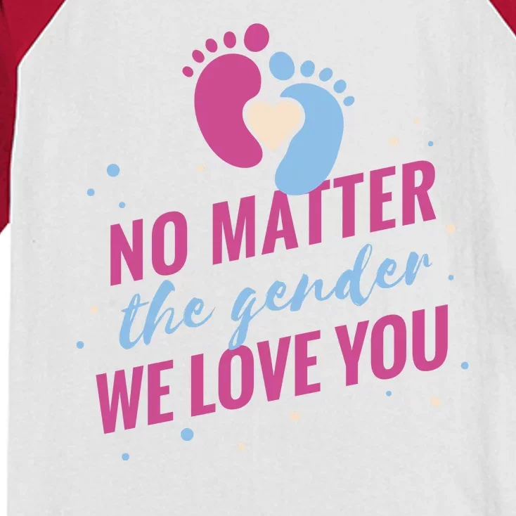 No Matter The Gender We Love You Kids Colorblock Raglan Jersey