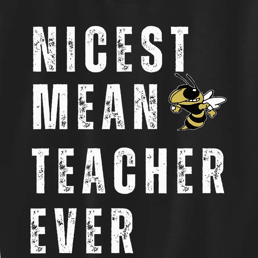 Nicest Mean Teacher Ever Funny Teacher Kids Sweatshirt