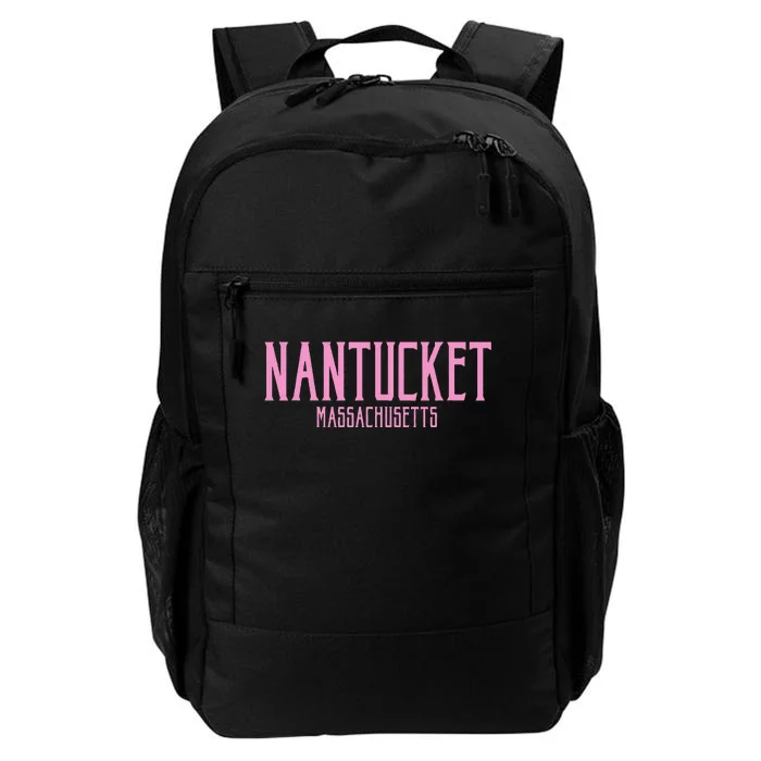 Nantucket Massachusetts Text Print Daily Commute Backpack