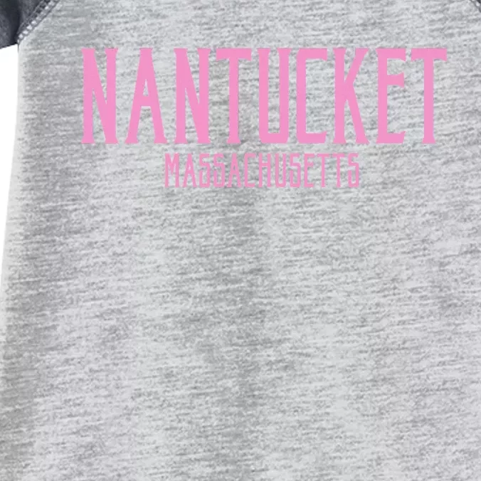 Nantucket Massachusetts Text Print Infant Baby Jersey Bodysuit