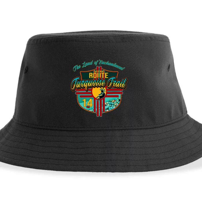 New Mexico Turquoise Trail National Scenic Route 14 Souvenir Sustainable Bucket Hat