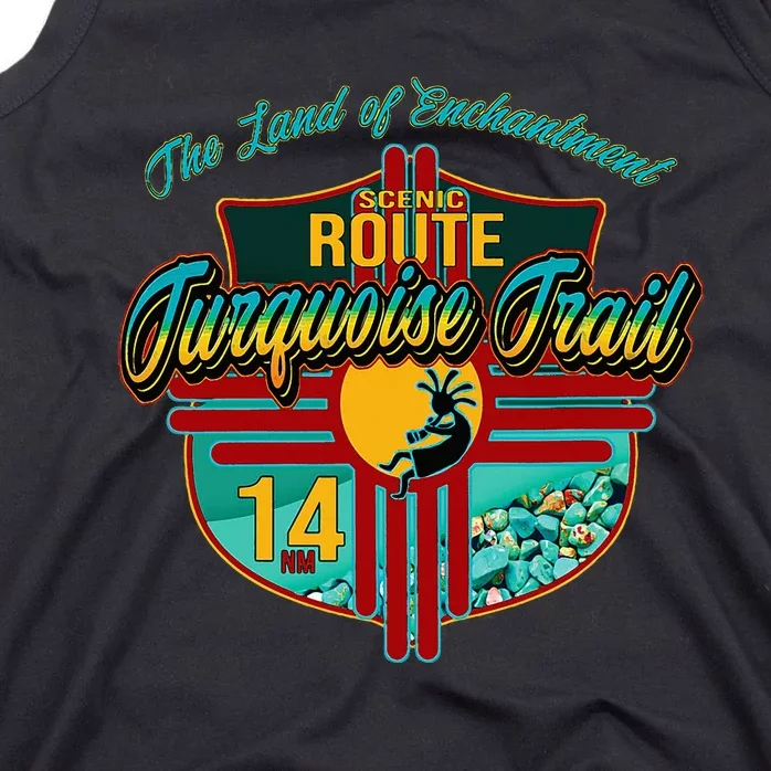 New Mexico Turquoise Trail National Scenic Route 14 Souvenir Tank Top