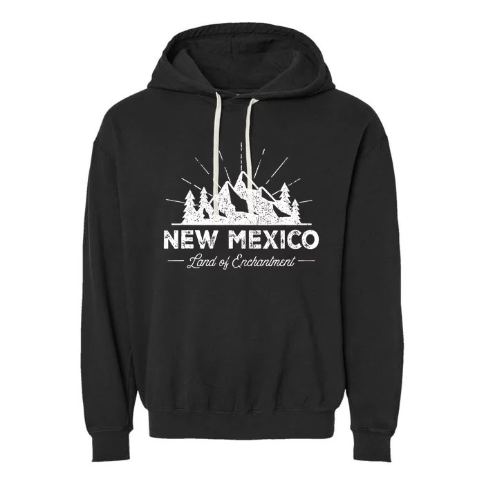 New Mexico T Vintage Nm Hiking Retro Design Garment-Dyed Fleece Hoodie