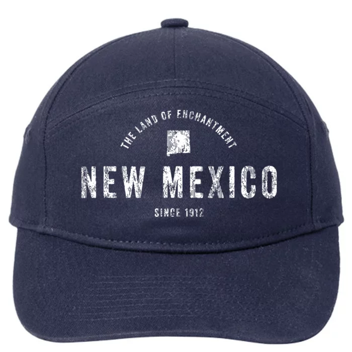 New Mexico T Vintage Sports Design Retro Nm 7-Panel Snapback Hat