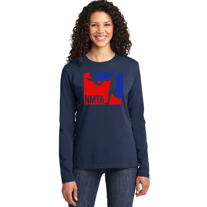 National Midget Tossing Association Funny Ladies Long Sleeve Shirt