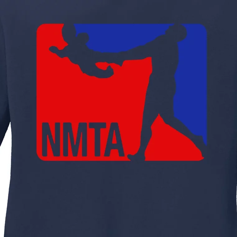 National Midget Tossing Association Funny Ladies Long Sleeve Shirt