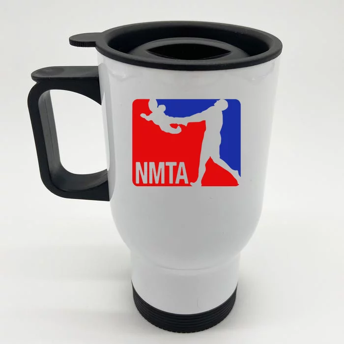 National Midget Tossing Association Funny Front & Back Stainless Steel Travel Mug