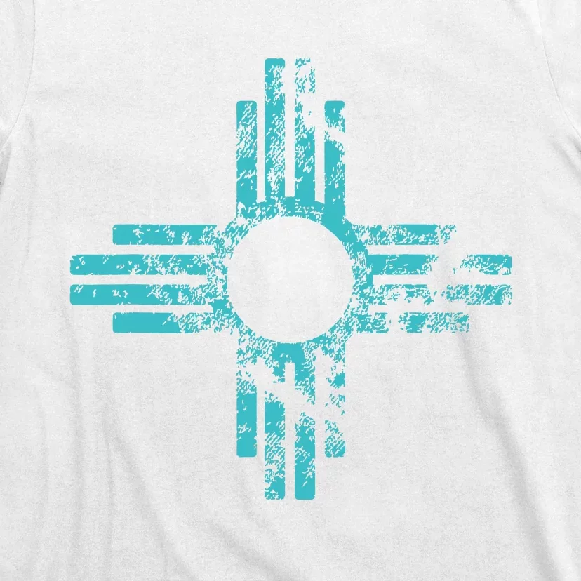 New Mexico T Zia Symbol Distressed T-Shirt