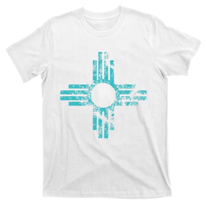 New Mexico T Zia Symbol Distressed T-Shirt