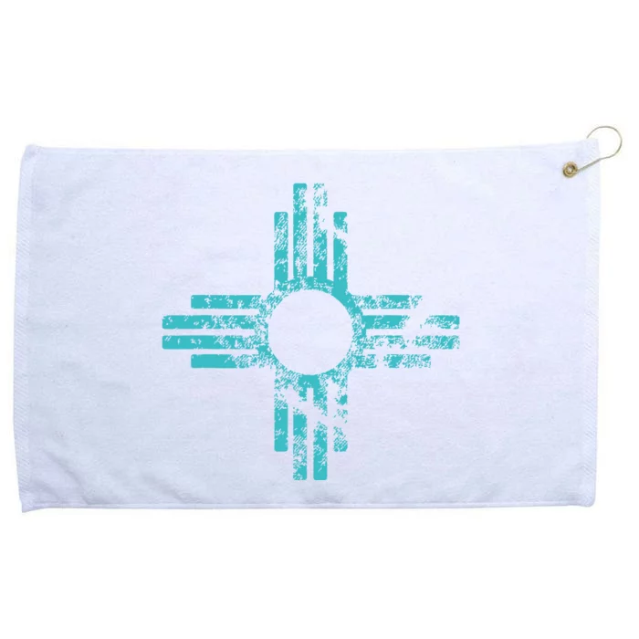 New Mexico T Zia Symbol Distressed Grommeted Golf Towel