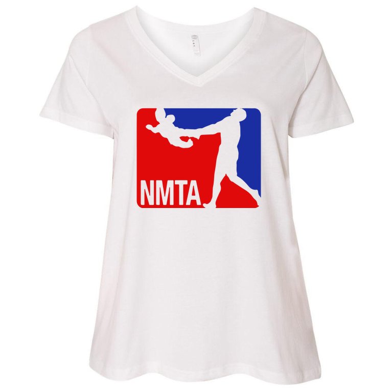 National Midget Tossing Association Funny Women's V-Neck Plus Size T-Shirt