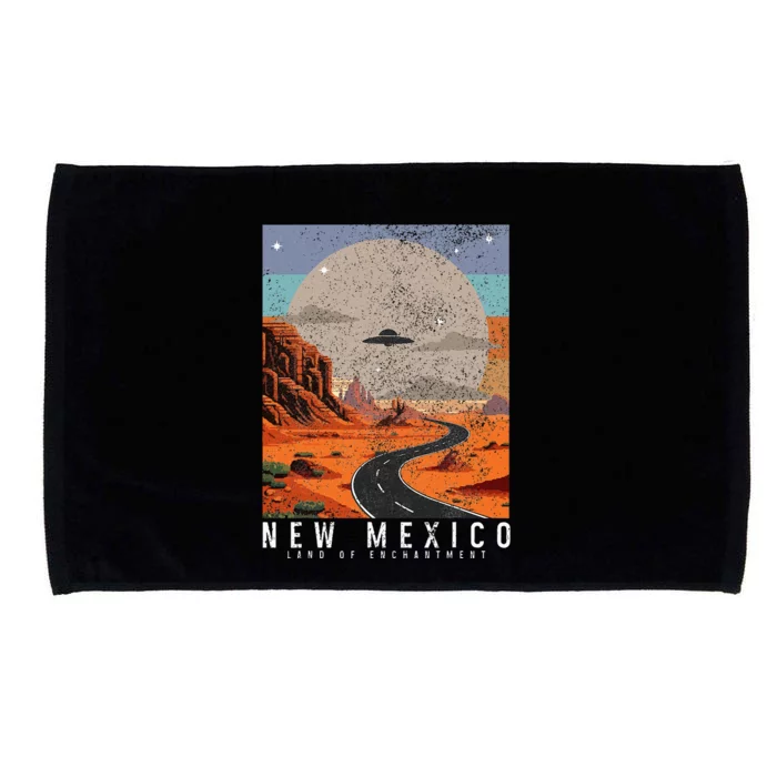 New Mexico The Land Of Enchantment Pride Ufo Microfiber Hand Towel