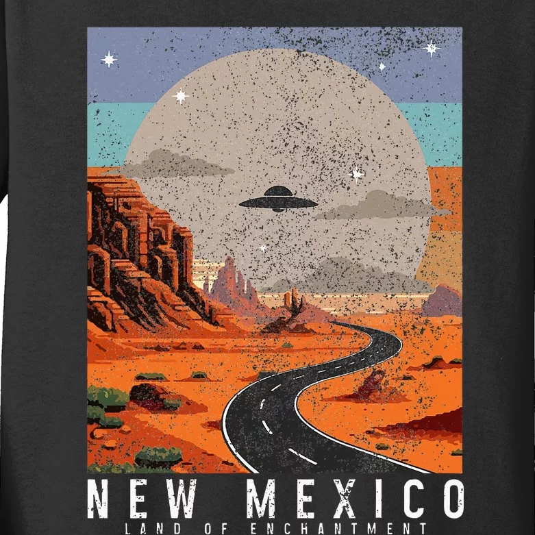 New Mexico The Land Of Enchantment Pride Ufo Kids Long Sleeve Shirt