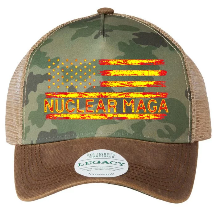 Nuclear Maga USA Flag Legacy Tie Dye Trucker Hat