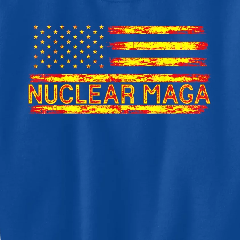 Nuclear Maga USA Flag Kids Sweatshirt