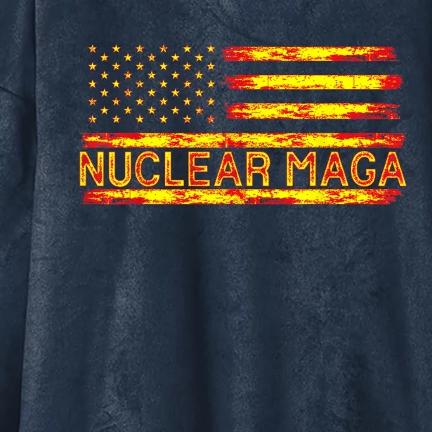 Nuclear Maga USA Flag Hooded Wearable Blanket