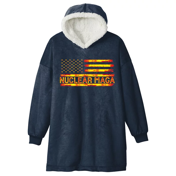 Nuclear Maga USA Flag Hooded Wearable Blanket