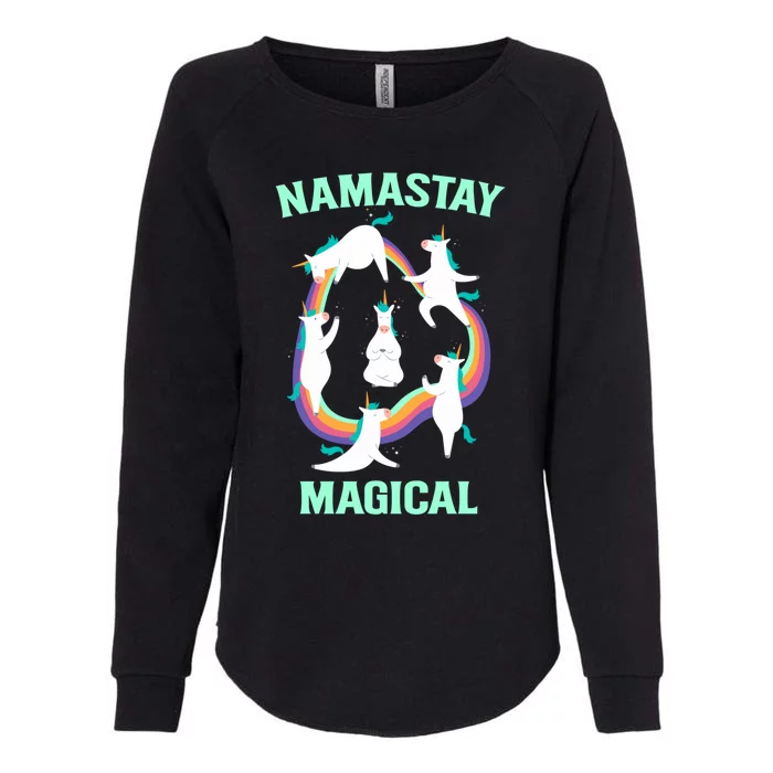 Namastay Magical Unicorn Funny Yoga Meditation Gift Womens California Wash Sweatshirt