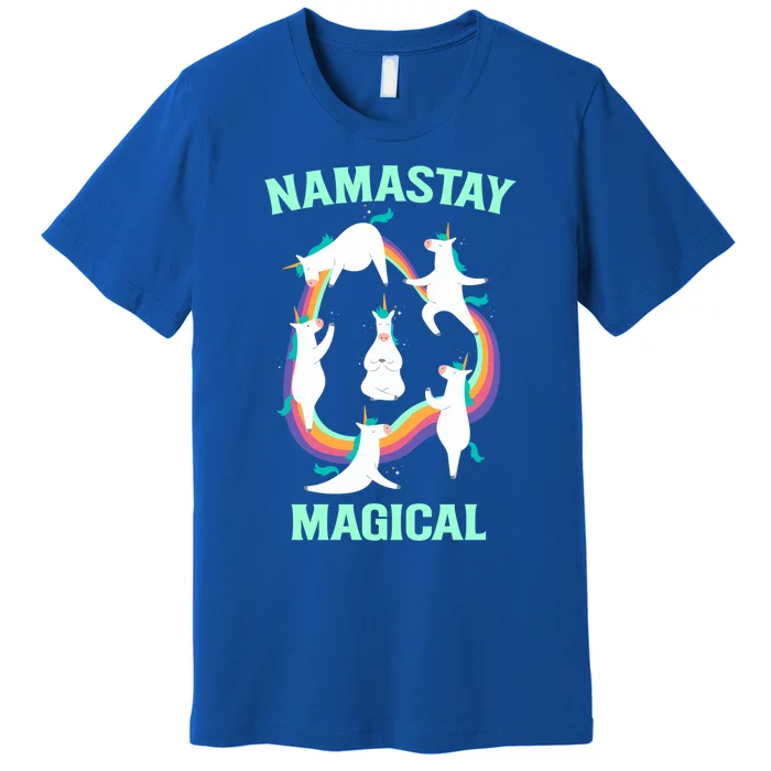 Namastay Magical Unicorn Funny Yoga Meditation Gift Premium T-Shirt