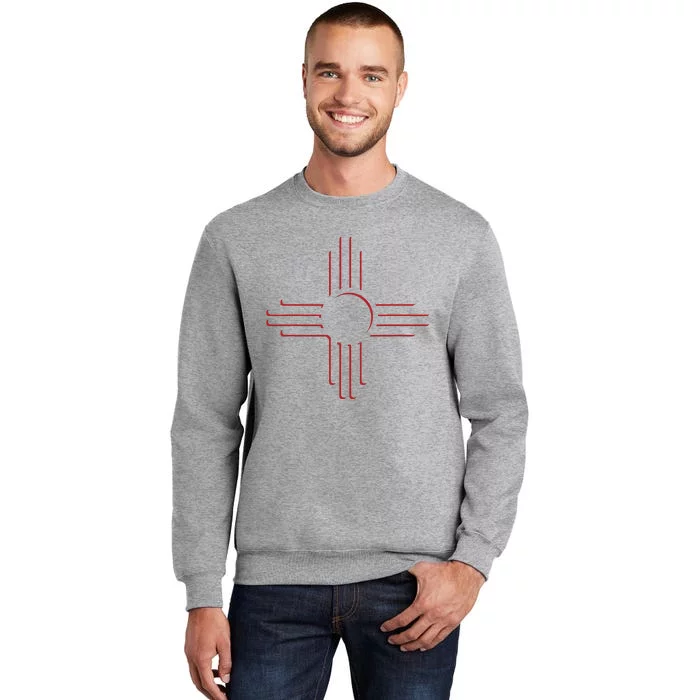 New Mexico Unique Red Zia Symbol Flag Gift Tall Sweatshirt