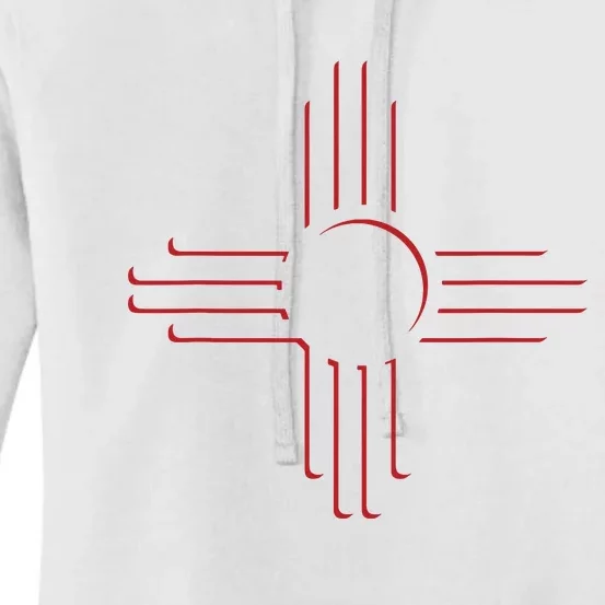 New Mexico Unique Red Zia Symbol Flag Gift Women's Pullover Hoodie